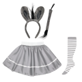 ZESTAW OSIOŁEK SZARY S/M 4el