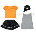 ZESTAW GIL POMARAŃCZOWO-CZARNY 98-110 4el