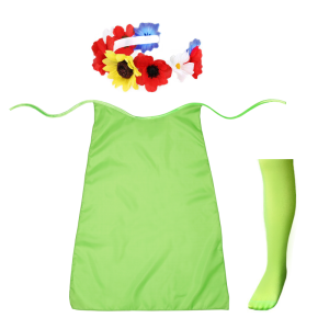 ZESTAW WIOSNA ZIELONY PELERYNA 75cm 3el