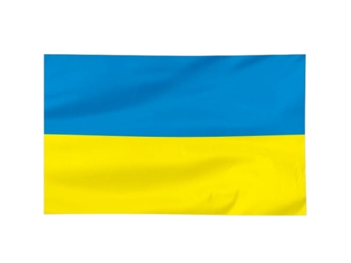 FLAGA UKRAINA POLIESTER NIEBIESKO-ŻÓŁTA 112x72cm