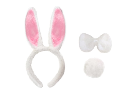 ZESTAW KRÓLICZEK BIAŁO-RÓŻOWY 3el