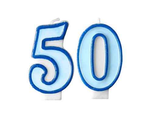 ZESTAW ŚWIECZKI 50 NIEBIESKIE 2szt