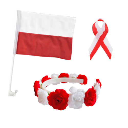 ZESTAW NARODOWY BIAŁO-CZERWONY 3el