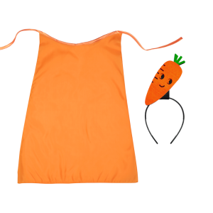 ZESTAW MARCHEWKA POMARAŃCZOWY PELERYNA 75cm 3el