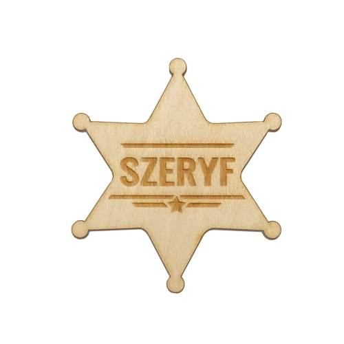 GWIAZDA SZERYFA SKLEJKA BRĄZOWA 6cm