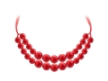KORALE PLASTIKOWE CZERWONE