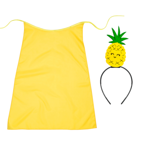 ZESTAW ANANAS ŻÓŁTY PELERYNA 90cm 3el