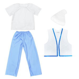 ZESTAW SMERF BIAŁO-BŁĘKITNY 98-110 4el