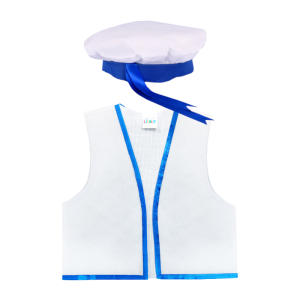 ZESTAW MARYNARZ BIAŁO-NIEBIESKI M/L 2el