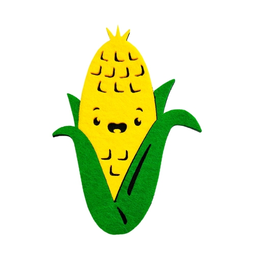 PRZYPINKA KUKURYDZA FILCOWA ŻÓŁTO-ZIELONA 16x11cm
