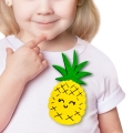 PRZYPINKA ANANAS FILCOWA ŻÓŁTO-ZIELONA 17x9,5cm