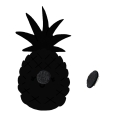 PRZYPINKA ANANAS FILCOWA ŻÓŁTO-ZIELONA 17x9,5cm