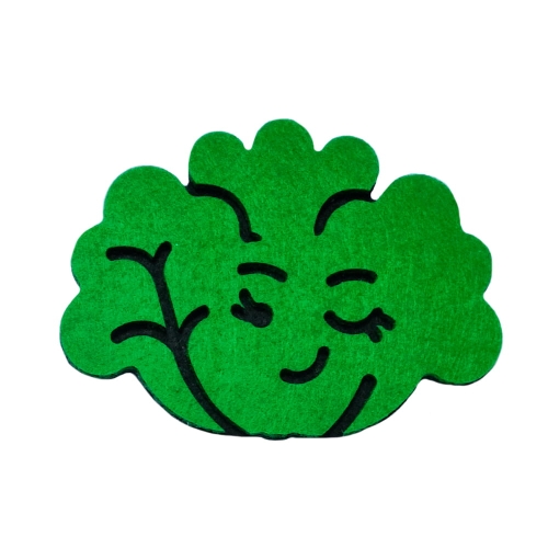 PRZYPINKA SAŁATA FILCOWA ZIELONA 13x9,5cm