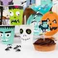 KARTECZKI NA PIKU TOPPERY POTWORKI HALLOWEEN MIX 7szt