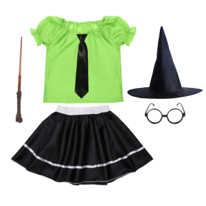 ZESTAW SLYTHERIN ZIELONO-CZARNY 134-140 6el