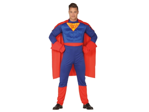 STRÓJ KOMBINEZON SUPERMAN NIEBIESKO-CZERWONY L(52-54)