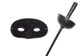 ZESTAW ZORRO CZARNY PELERYNA 90cm 4el