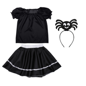 ZESTAW PAJĄK CZARNY 134-140 4el