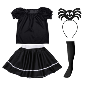 ZESTAW PAJĄK CZARNY 116-128 5el