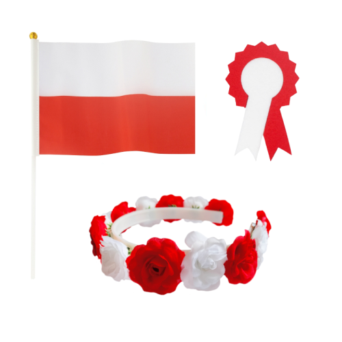 ZESTAW NARODOWY BIAŁO-CZERWONY 3el