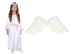 ZESTAW SUKIENKA ANIOŁEK BIAŁY 98-110 2el