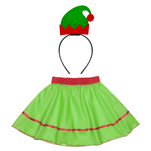 ZESTAW ELF CZERWONO-ZIELONY S/M 3el