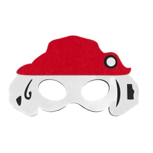 MASKA MARSHALL PSI PATROL FILCOWA BIAŁO-CZERWONA