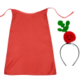 ZESTAW RZODKIEWKA CZERWONY PELERYNA 75cm 3el