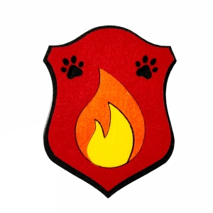 PANEL ODZNAKA MARSHALL PSI PATROL PIESEK STRAŻAK CZERWONA