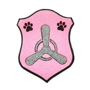 PANEL ODZNAKA SKYE PSI PATROL PIESEK PILOT RÓŻOWA