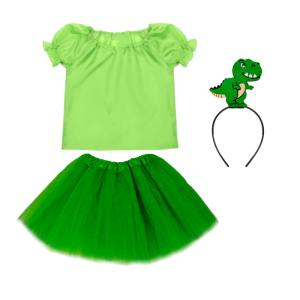 ZESTAW DINOZAUR ZIELONY 134-140 4el