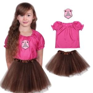 ZESTAW SKYE PSI PATROL RÓŻOWO-BRĄZOWY 116-128 4el