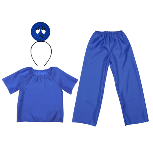 ZESTAW EMCOJE ZMĘCZENIE NIEBIESKI 116-128 4el