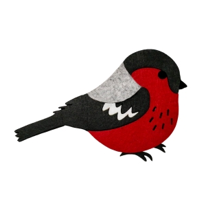 PRZYPINKA GIL FILCOWA CZARNO-CZERWONY 10x16cm