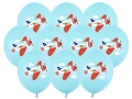 BALONY BŁĘKITNE SAMOLOT 30cm 10szt