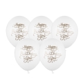 BALONY BIAŁE HAPPY BIRTHDAY TO YOU 30cm 5szt