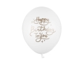 BALONY BIAŁE HAPPY BIRTHDAY TO YOU 30cm 5szt