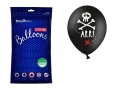 BALONY CZARNY CZASZKA PIRACKA 30cm 50szt