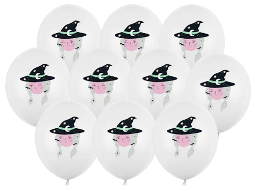 BALONY BIAŁE CZAROWNICA 30cm 10szt