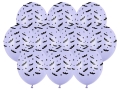 BALONY JASNOFIOLETOWE NIETOPERZE CZARNE 30cm 10szt