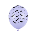 BALONY JASNOFIOLETOWE NIETOPERZE CZARNE 30cm 50szt