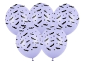 BALONY JASNOFIOLETOWE NIETOPERZE CZARNE 30cm 5szt
