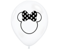BALONY BIAŁE MYSZKA MINNIE 30cm 5szt