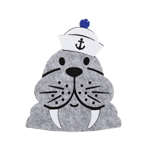 PANEL MORS FILCOWY SZARY 12x10cm