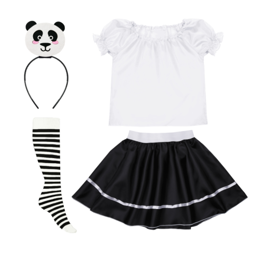 ZESTAW PANDA BIAŁO-CZARNY 98-110 5el
