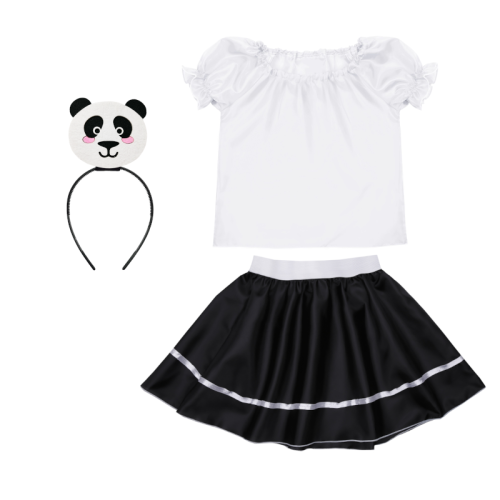 ZESTAW PANDA BIAŁO-CZARNY 98-110 4el