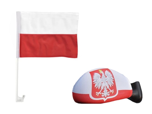 ZESTAW KIBICA BIAŁO-CZERWONY 3el