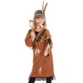 STRÓJ SUKIENKA INDIANKA WELUROWA BRĄZOWA 134-140