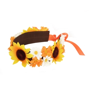 WIANEK JESIENNY KWIATY SZEROKI POMARAŃCZOWY