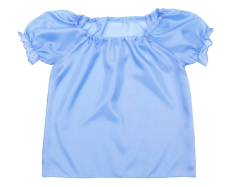 BLUZKA DZIEWCZYNKA POLIESTER BŁĘKITNA 134-140